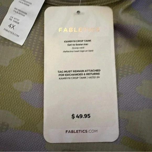 NWT Fabletics• Ressler Crop Tank size 4X - Picture 8 of 14
